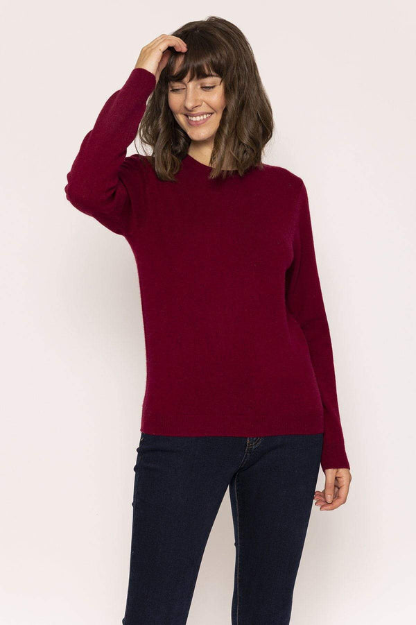 Carraig Donn 100% Cashmere Knit in Burgundy