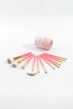 Carraig Donn 12 Piece Make Up Brush Set in Pink