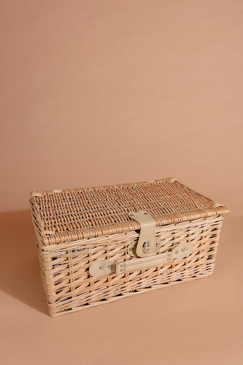 2 Person Picnic Basket Natural Stripe