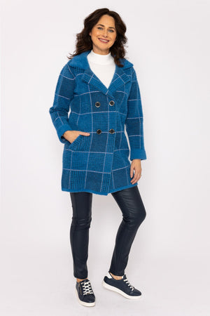 Carraig Donn 23Aw Check Buttoned Coatigan