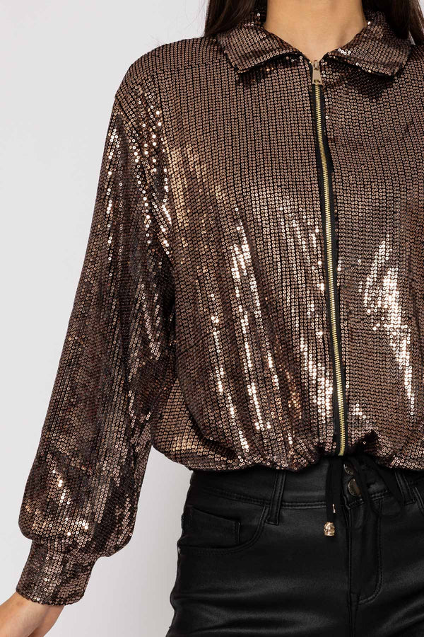 Carraig Donn 23Aw Sequin Bomber Jacket
