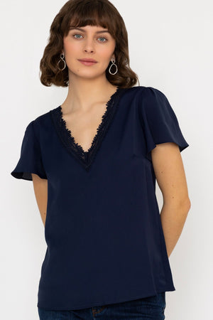 Carraig Donn 24Ss Lace V Neck Top