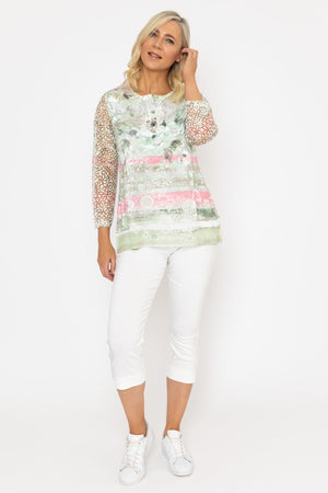Carraig Donn 24Ss Printed Dovore Top