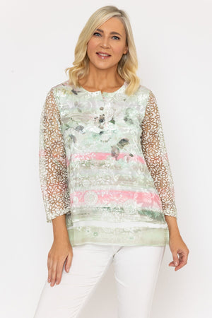 Carraig Donn 24Ss Printed Dovore Top