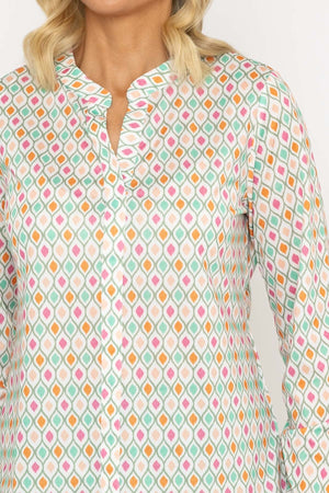 Carraig Donn 24Ss Printed Jersey Top Ecru