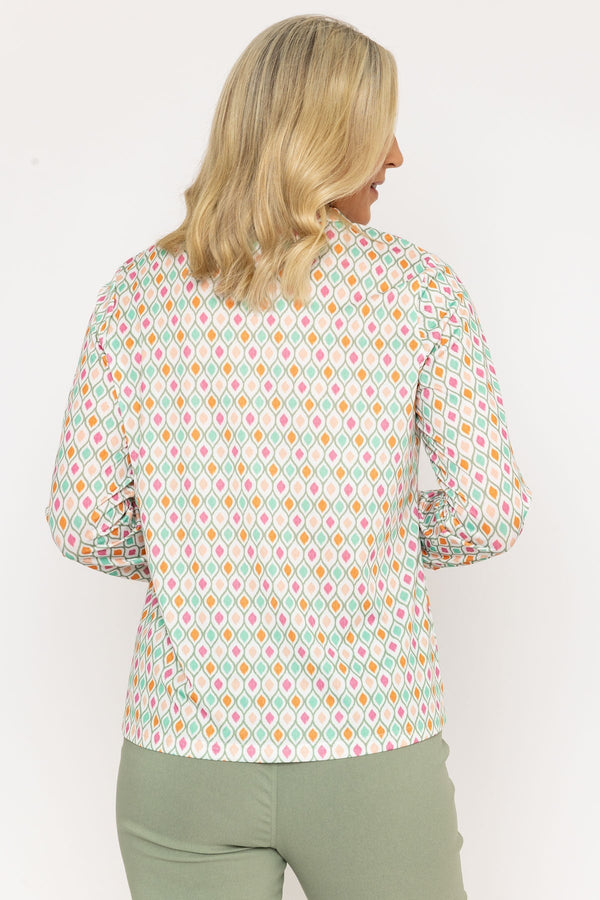 Carraig Donn 24Ss Printed Jersey Top Ecru