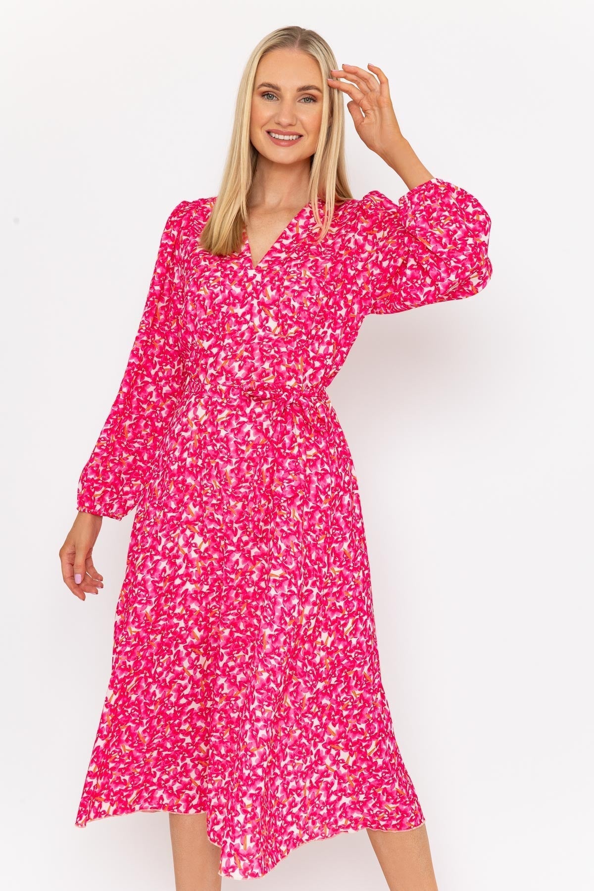 Sinead Midi Dress in Pink