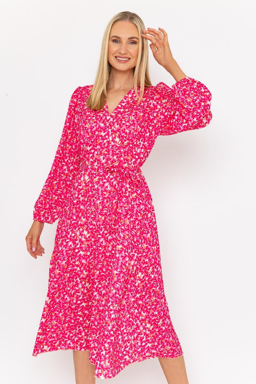 Sinead Midi Dress in Pink