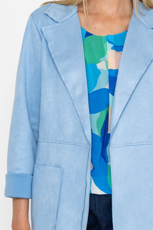 Carraig Donn 3/4 Suede Jacket in Blue