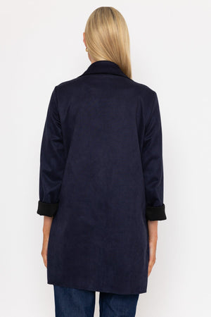 Carraig Donn 3/4 Suede Jacket in Navy