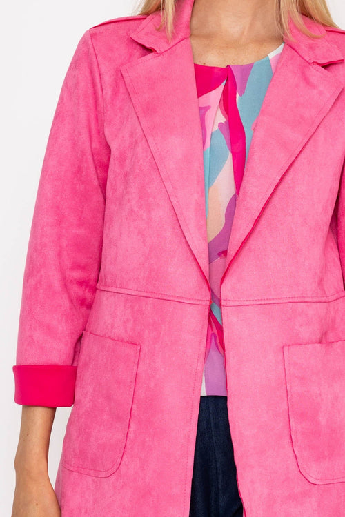 Carraig Donn 3/4 Suede Jacket in Pink