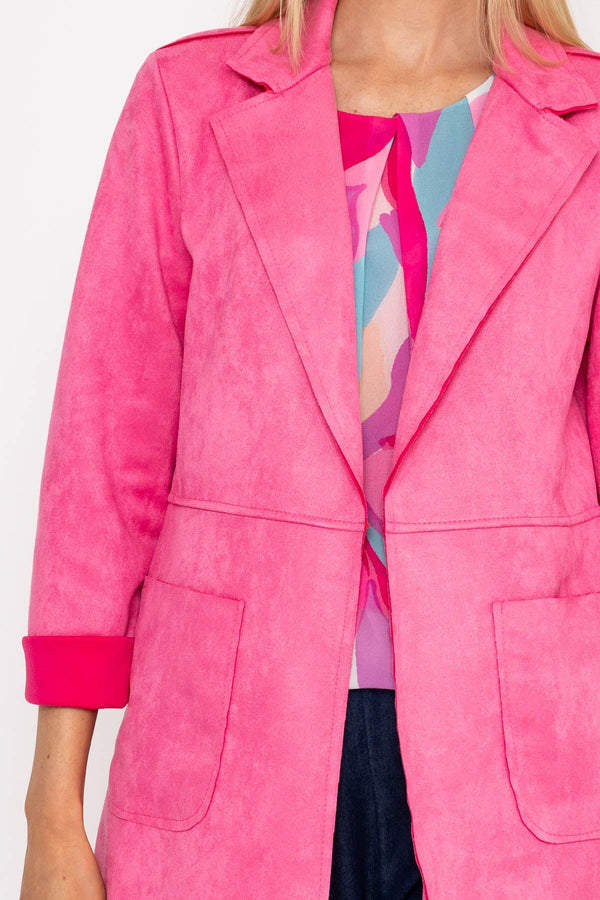 Carraig Donn 3/4 Suede Jacket in Pink