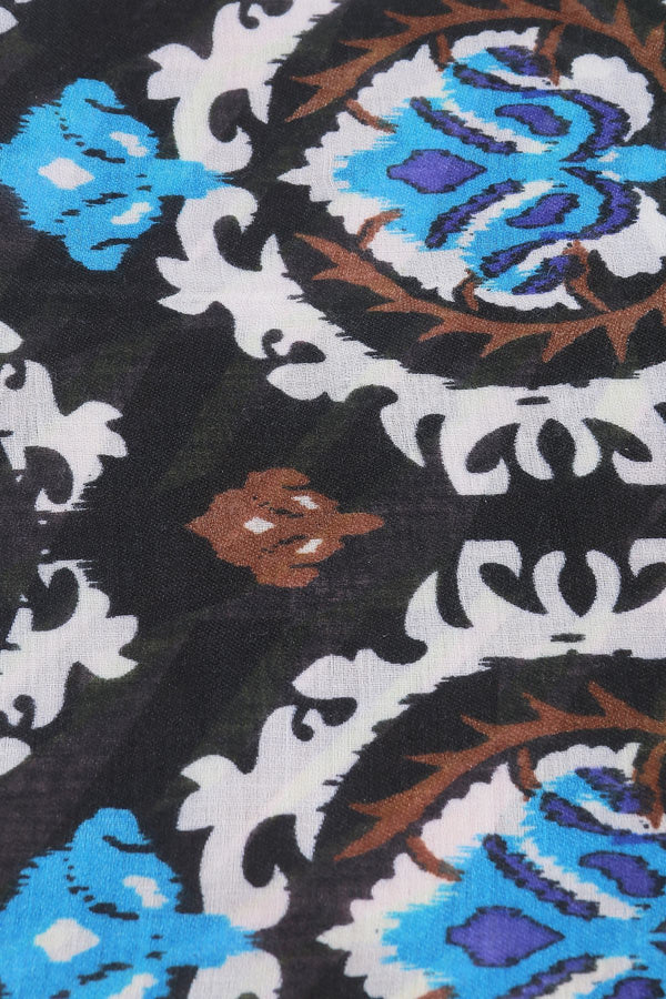 Carraig Donn Abstract Paisley Scarf in Blue