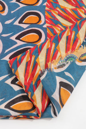 Carraig Donn Abstract Paisley Scarf in Orange