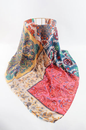 Carraig Donn Abstract Paisley Scarf in Orange