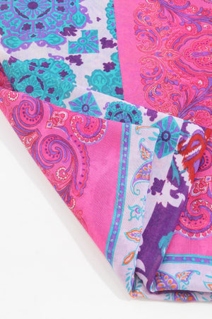 Carraig Donn Abstract Paisley Scarf in Pink