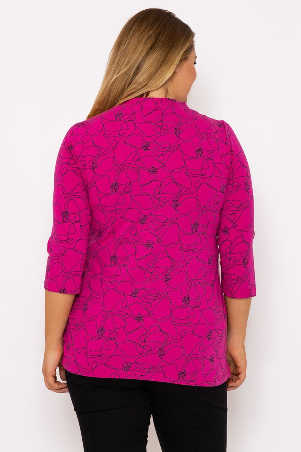 Carraig Donn Abstract Print Blouse in Pink