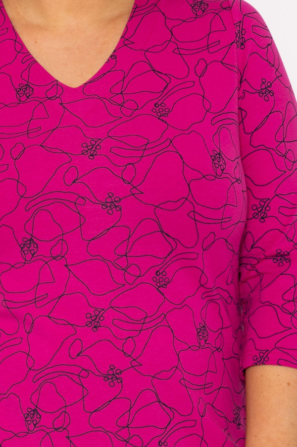 Carraig Donn Abstract Print Blouse in Pink