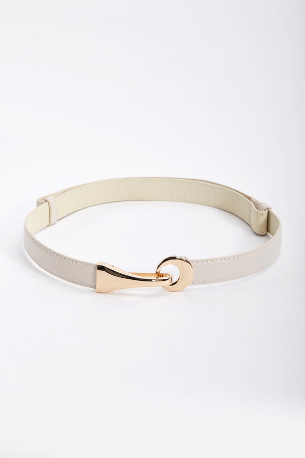 Carraig Donn Adjustable Metal Clasp Belt in Cream