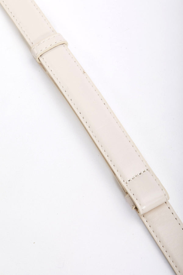 Carraig Donn Adjustable Metal Clasp Belt in Cream