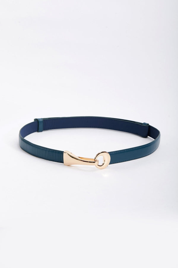 Carraig Donn Adjustable Metal Clasp Belt in Navy