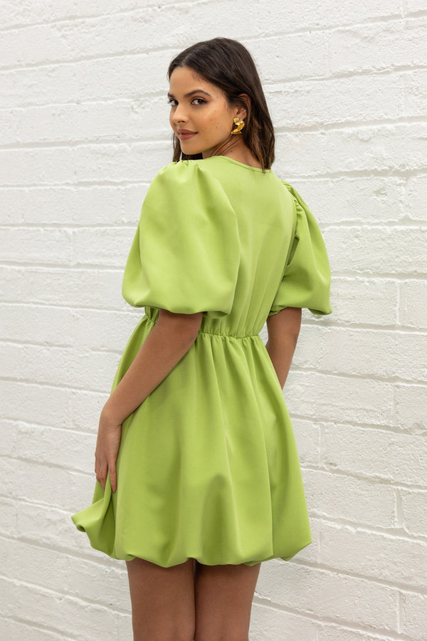 Carraig Donn Aimee Green Mini Dress
