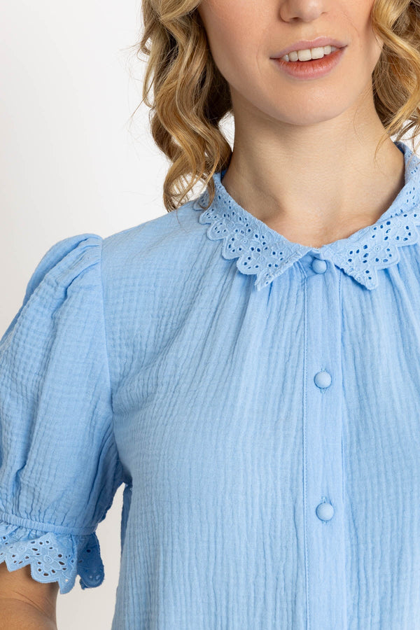 Carraig Donn Air Flow Blouse in Blue