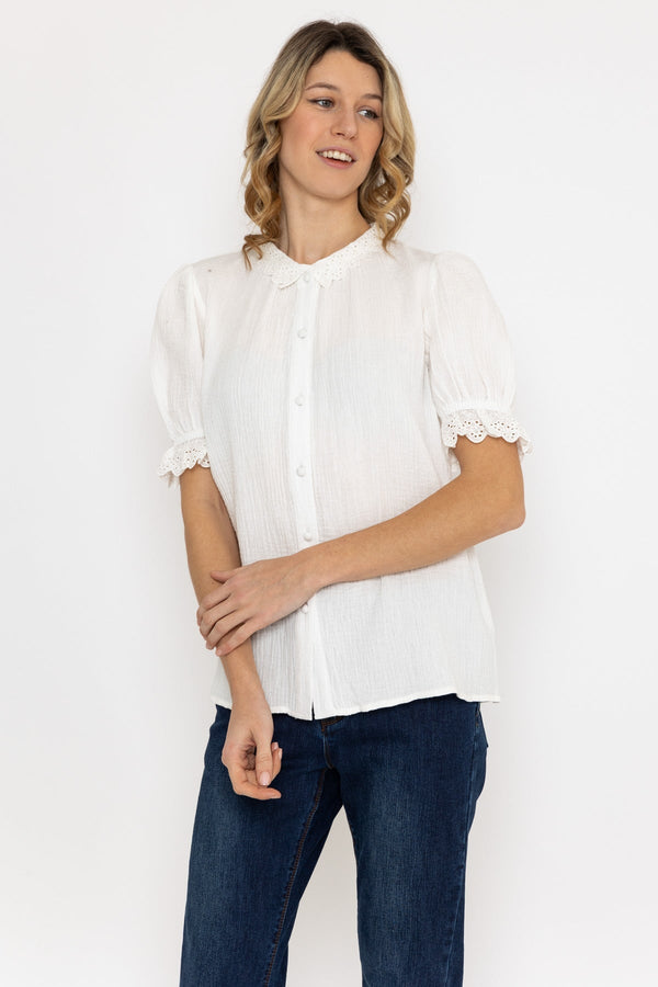 Carraig Donn Air Flow Blouse in Ecru