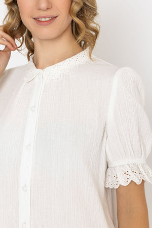 Carraig Donn Air Flow Blouse in Ecru