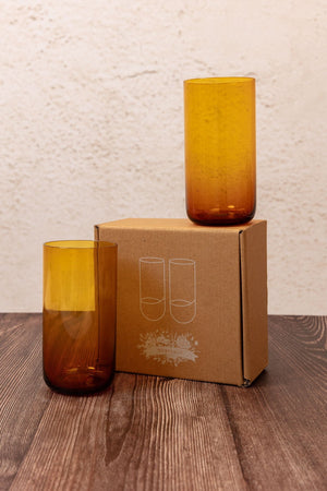 Carraig Donn Amber Glass Hiball Set Of 2