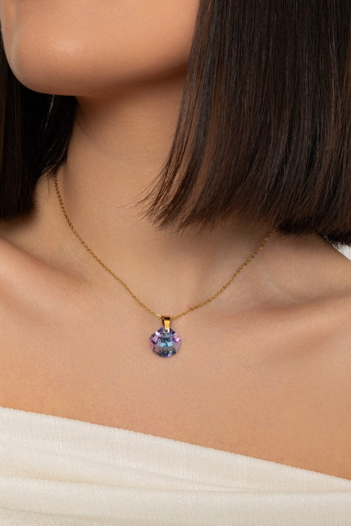 Amethyst Rainbow Gemstone Necklace