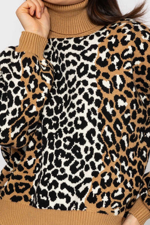 Carraig Donn Animal Polo Knit in Camel