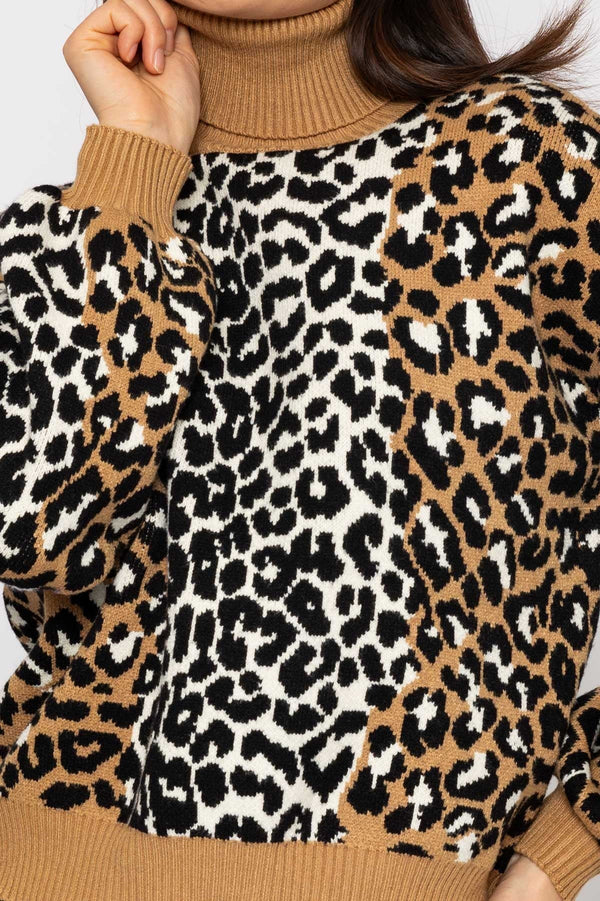Carraig Donn Animal Polo Knit in Camel