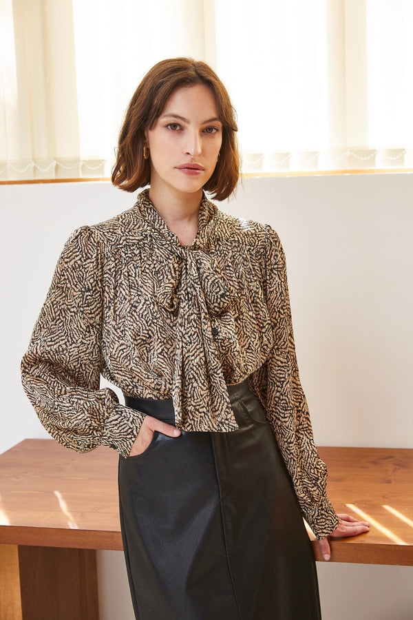 Carraig Donn Animal Print Blouse