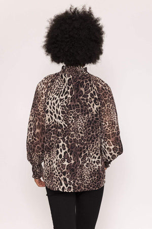 Carraig Donn Animal Print Blouse in Animal