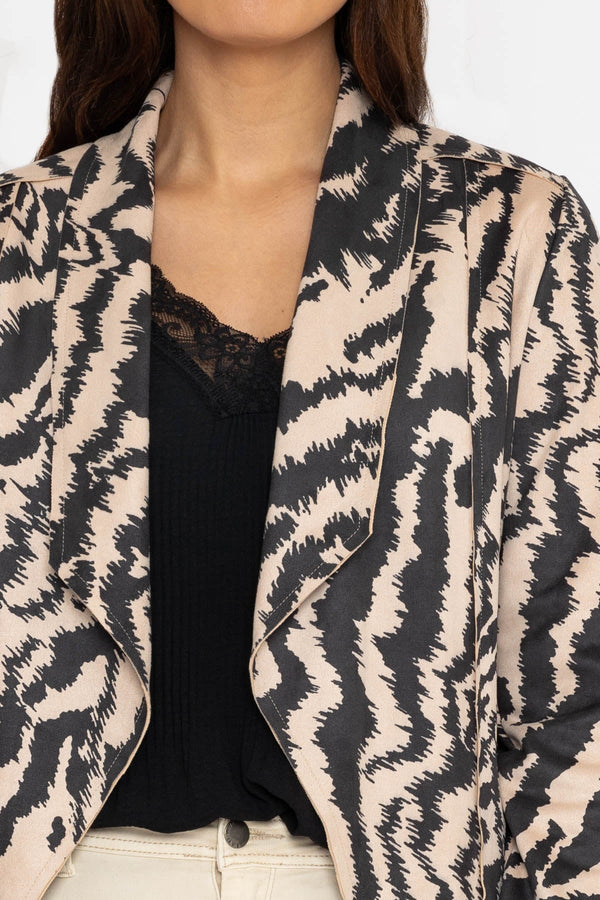 Carraig Donn Animal Print Suede Jacket