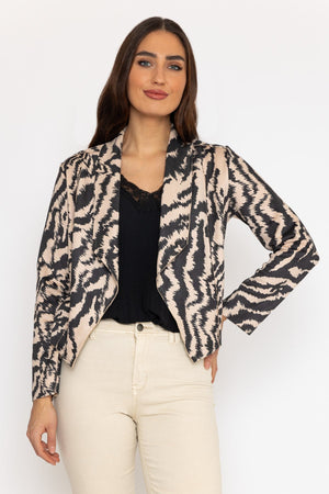 Carraig Donn Animal Print Suede Jacket