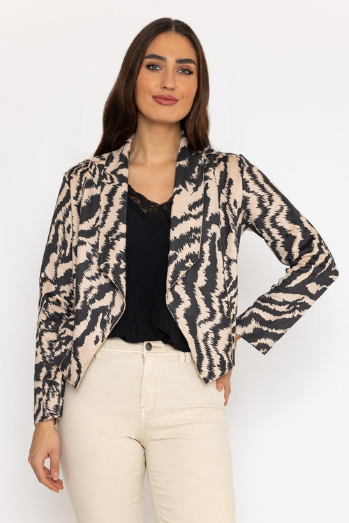 Animal Print Suede Jacket