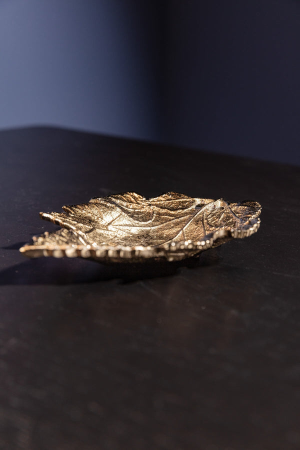 Carraig Donn Antique Brass Leaf Platter