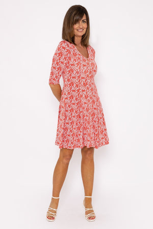 Carraig Donn Aoife Red Print Dress