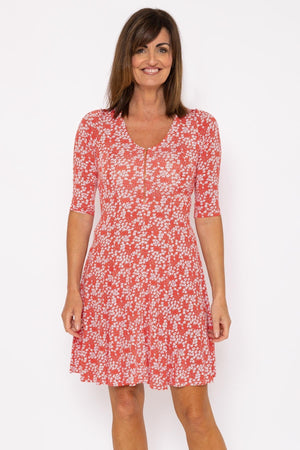 Carraig Donn Aoife Red Print Dress