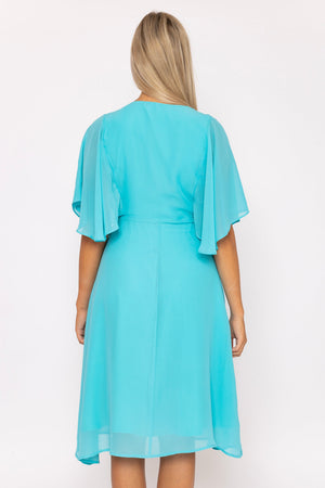 Carraig Donn Aqua Angel Sleeve Dress