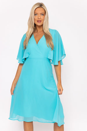Carraig Donn Aqua Angel Sleeve Dress