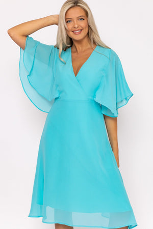 Carraig Donn Aqua Angel Sleeve Dress