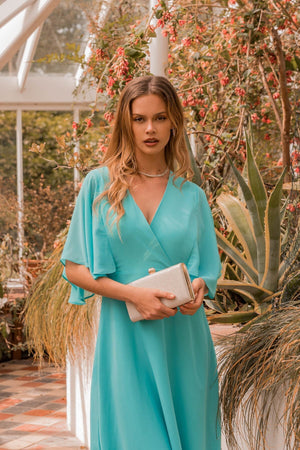 Carraig Donn Aqua Angel Sleeve Dress