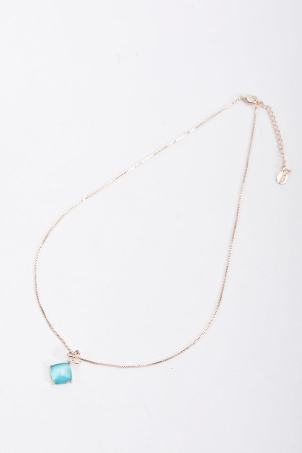 Carraig Donn Aqua Stone Butterfly Necklace