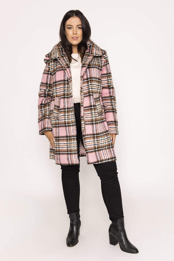Carraig Donn Archelo Hooded Coat in Pink
