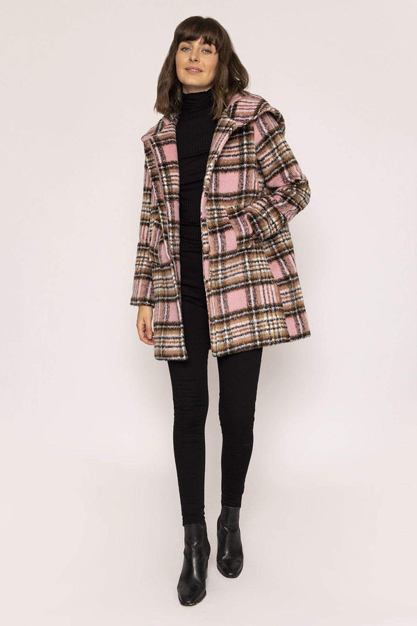 Carraig Donn Archelo Hooded Coat in Pink