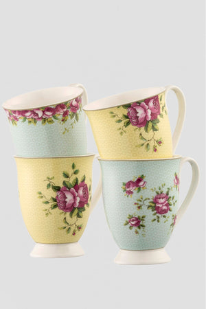 Carraig Donn Archive Rose Ceramic 4 Piece Mug Set