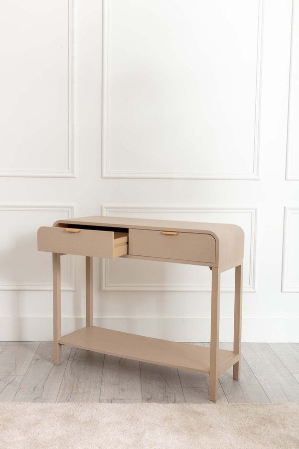 Carraig Donn Arlo White Wood Console Table